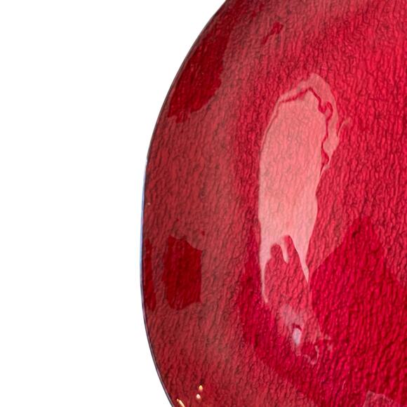 Artistic Accents Red Turkish Glass Charger Plate 13in Christmas Holiday New - Picture 10 of 10